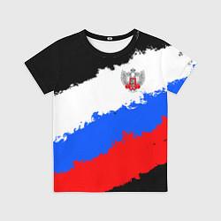 Футболка детская Федерация бокса России - триколор, цвет: 3D-принт