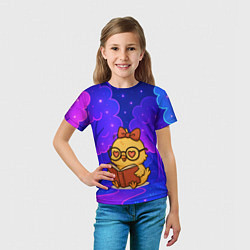 Футболка детская Цыпленок в очках читает книжку, цвет: 3D-принт — фото 2