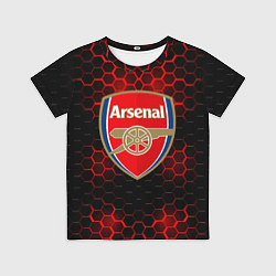 Футболка детская Арсенал красные соты, цвет: 3D-принт