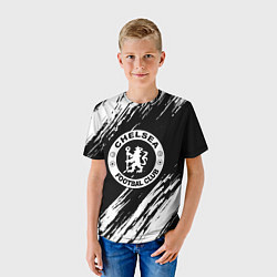 Футболка детская Chelsea краски текстура, цвет: 3D-принт — фото 2