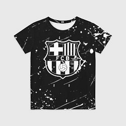 Футболка детская Barcelona краски белые, цвет: 3D-принт