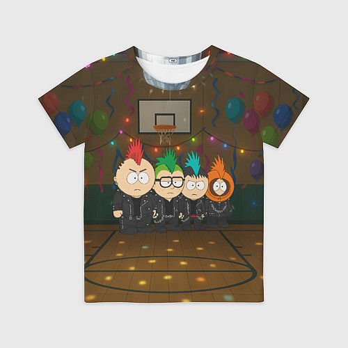 Детская футболка Южный парк панки на школьной дискотеке / 3D-принт – фото 1