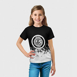 Футболка детская Inter краски, цвет: 3D-принт — фото 2