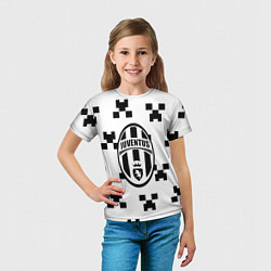 Футболка детская Juventus x minecraft pattern, цвет: 3D-принт — фото 2