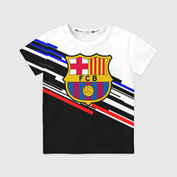 Детская футболка Barcelona полосы текстура спорт