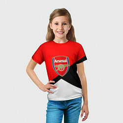 Футболка детская Arsenal geometry sport, цвет: 3D-принт — фото 2