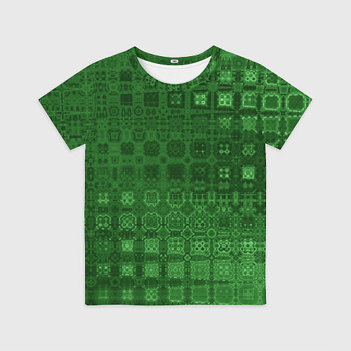 Детская футболка Текстура изумрудное мерцание / 3D-принт – фото 1