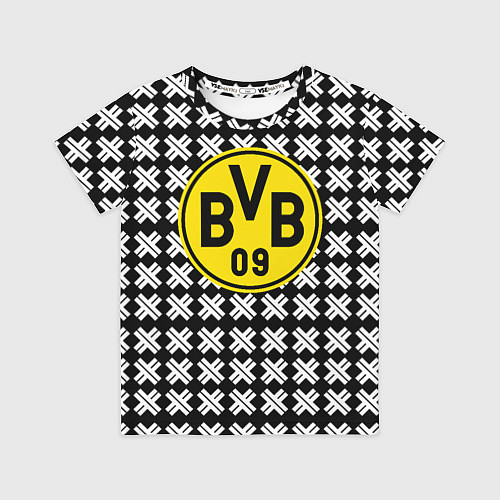 Детская футболка Borussia pattern geometry / 3D-принт – фото 1