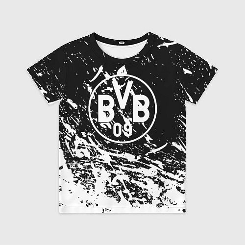 Детская футболка Borussia белые краски / 3D-принт – фото 1
