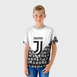 Футболка детская Juventus символы китайские, цвет: 3D-принт — фото 2