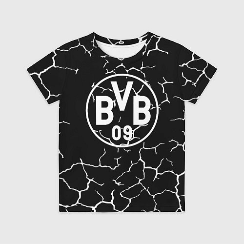 Детская футболка Borussia черно белые / 3D-принт – фото 1