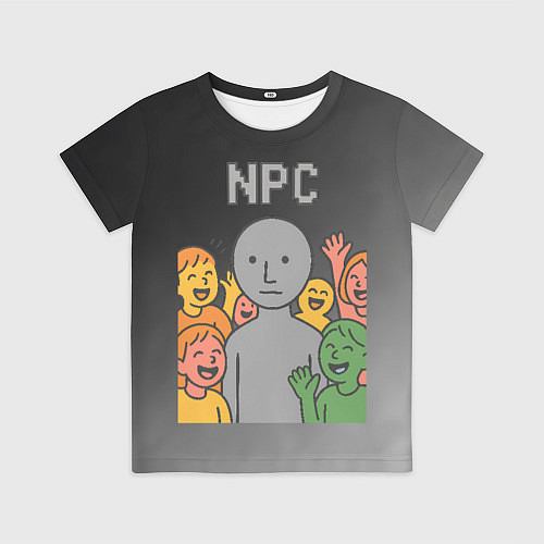 Детская футболка Я NPC без эмоций / 3D-принт – фото 1