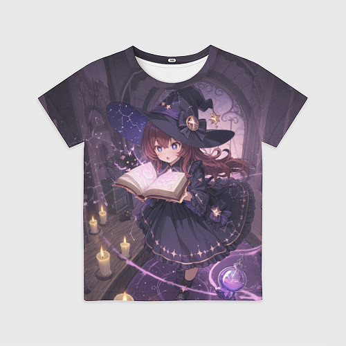 Детская футболка Аниме Ведьма Читает Книгу Заклинаний / 3D-принт – фото 1