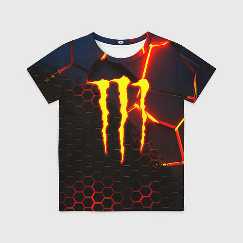Детская футболка Monster energy броня краски / 3D-принт – фото 1