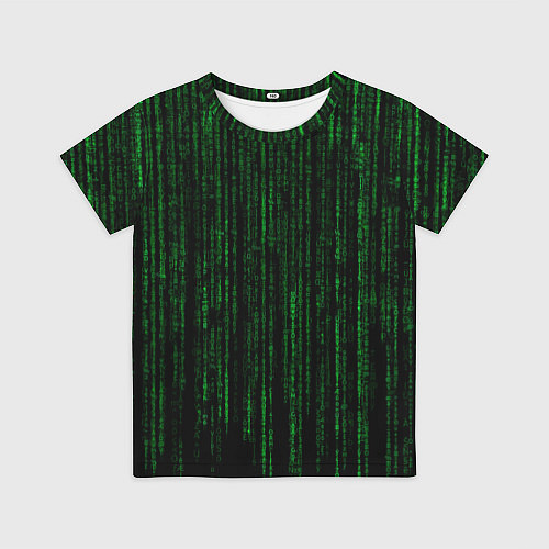 Детская футболка Матрица - код / 3D-принт – фото 1