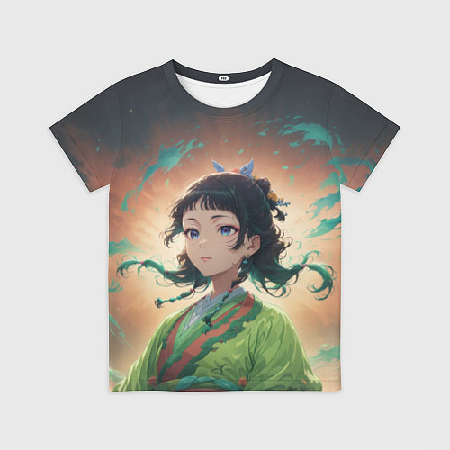 Детская футболка Маомао на фоне облаков / 3D-принт – фото 1