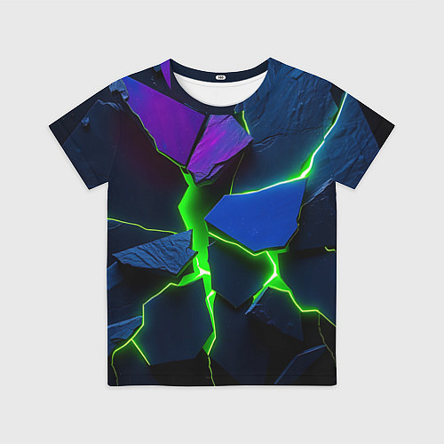 Детская футболка Neon tile / 3D-принт – фото 1