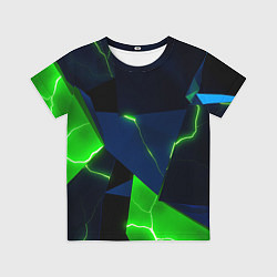 Футболка детская Neon tile green, цвет: 3D-принт