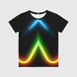 Детская футболка Neon multicolored lines