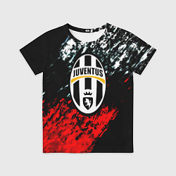 Футболка детская Juventus краски штрихи текстура, цвет: 3D-принт