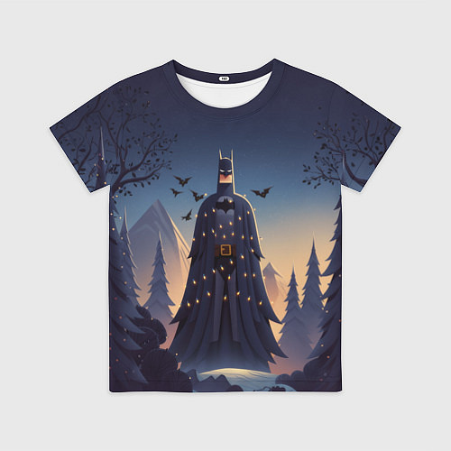 Детская футболка Новогодний Бэтмен / 3D-принт – фото 1