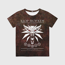Футболка детская Школа волка Каэр Морхен на темном фоне, цвет: 3D-принт