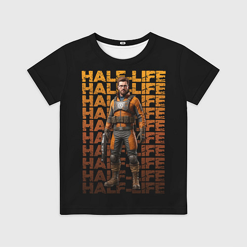 Детская футболка Гордон Фримен на красивом фоне / 3D-принт – фото 1