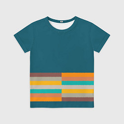 Футболка детская Индиго и шумовой градиент заката с текстурой, цвет: 3D-принт