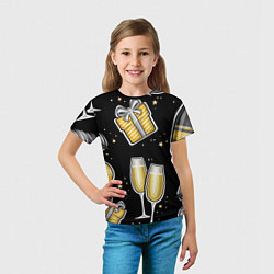 Футболка детская Новогодний вайб, цвет: 3D-принт — фото 2