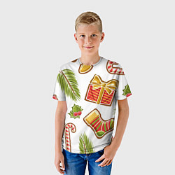 Футболка детская Рождественский вайб, цвет: 3D-принт — фото 2