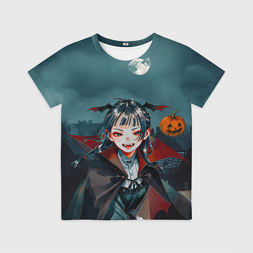 Детская футболка Вампирша МаоМао - Монолог Фармацевта аниме Хэллоуи / 3D-принт – фото 1