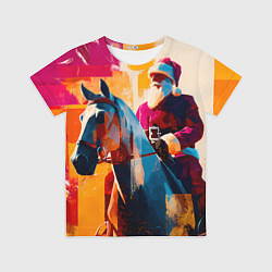 Детская футболка Дед Мороз на коне