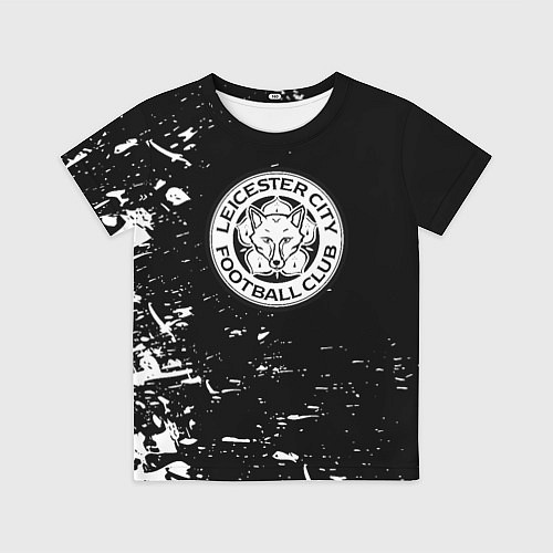 Детская футболка Лестер сити краски белые / 3D-принт – фото 1