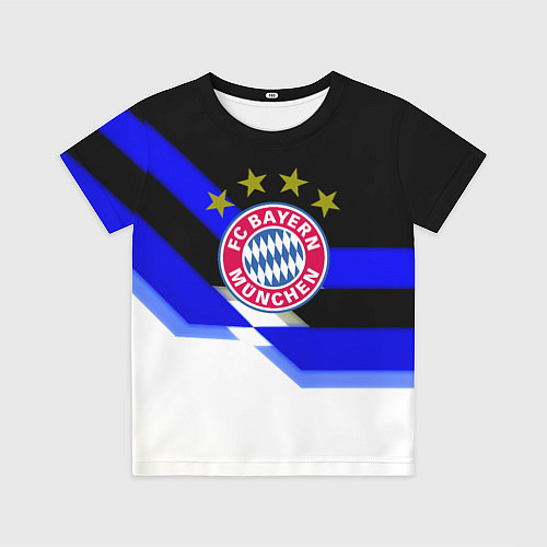 Детская футболка Бавария Мюнхен полосы спорт / 3D-принт – фото 1