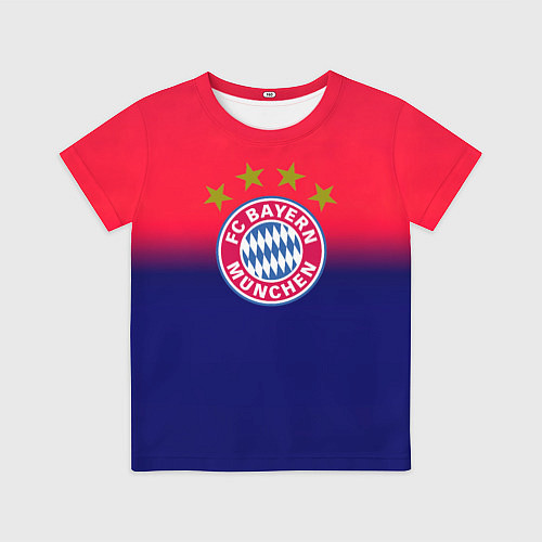 Детская футболка Бавария Мюнхен градиент / 3D-принт – фото 1