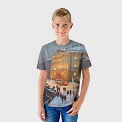 Футболка детская Предновогодний Санкт-Петербург, цвет: 3D-принт — фото 2