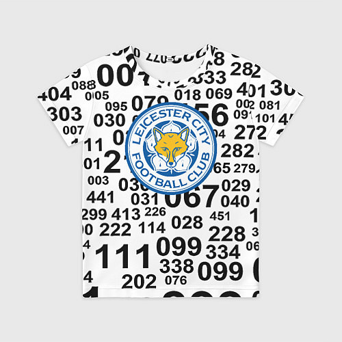 Детская футболка Лестер сити цифры символы / 3D-принт – фото 1