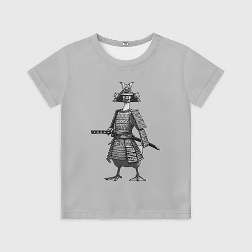 Детская футболка Гусь-самурай с катаной / 3D-принт – фото 1