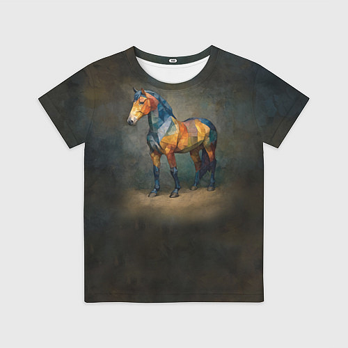 Детская футболка Конь Ренессанс / 3D-принт – фото 1