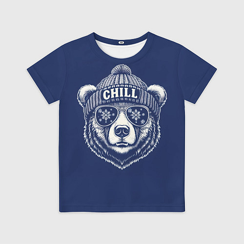 Детская футболка Chill bear / 3D-принт – фото 1