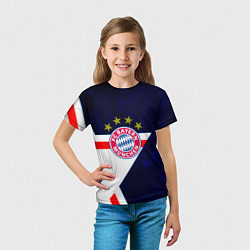 Футболка детская Бавария звезды геометрия, цвет: 3D-принт — фото 2