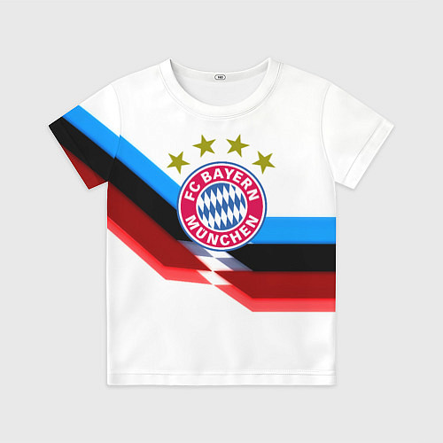 Детская футболка Бавария Мюнхен геометрия спорт / 3D-принт – фото 1