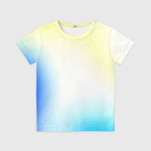 Детская футболка Color yellow blue white / 3D-принт – фото 1