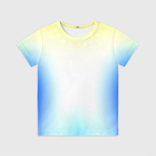 Детская футболка Color yellow blue white / 3D-принт – фото 1
