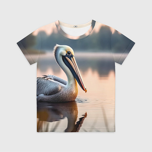 Детская футболка Пеликан на рассвете / 3D-принт – фото 1