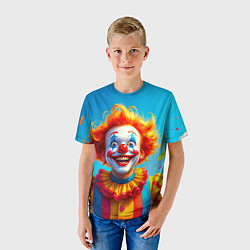 Футболка детская Весёлый клоун с шаром, цвет: 3D-принт — фото 2