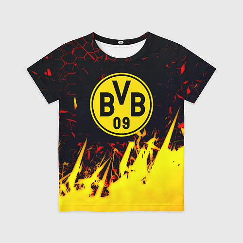 Детская футболка Borussia краски соты / 3D-принт – фото 1