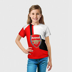 Футболка детская Арсенал геометрия спорт, цвет: 3D-принт — фото 2