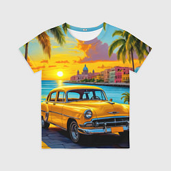 Детская футболка Золотой закат над набережной