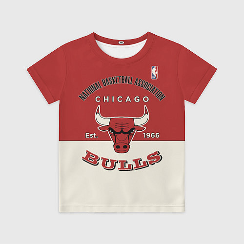 Детская футболка NBA Bulls Vintage / 3D-принт – фото 1